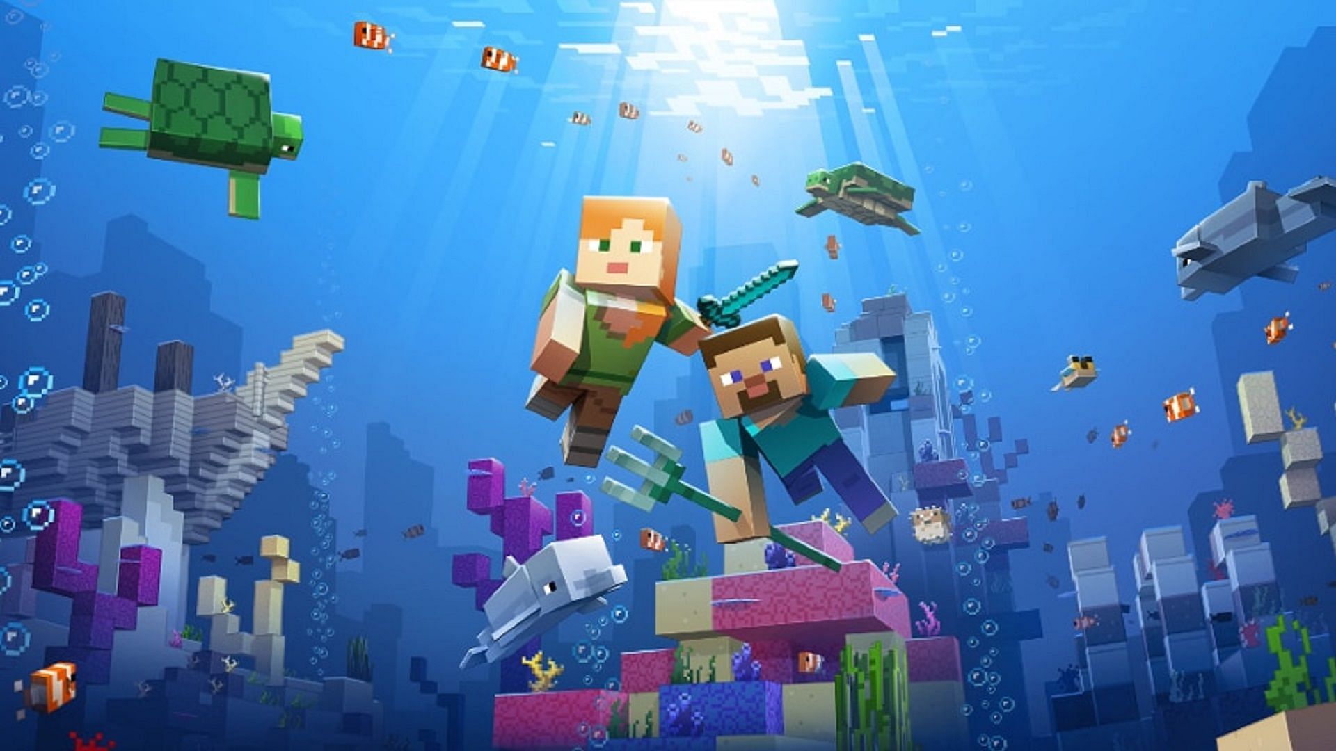 Update Aquatic redesigned water-based biomes and made them much more enjoyable (Image via Mojang)