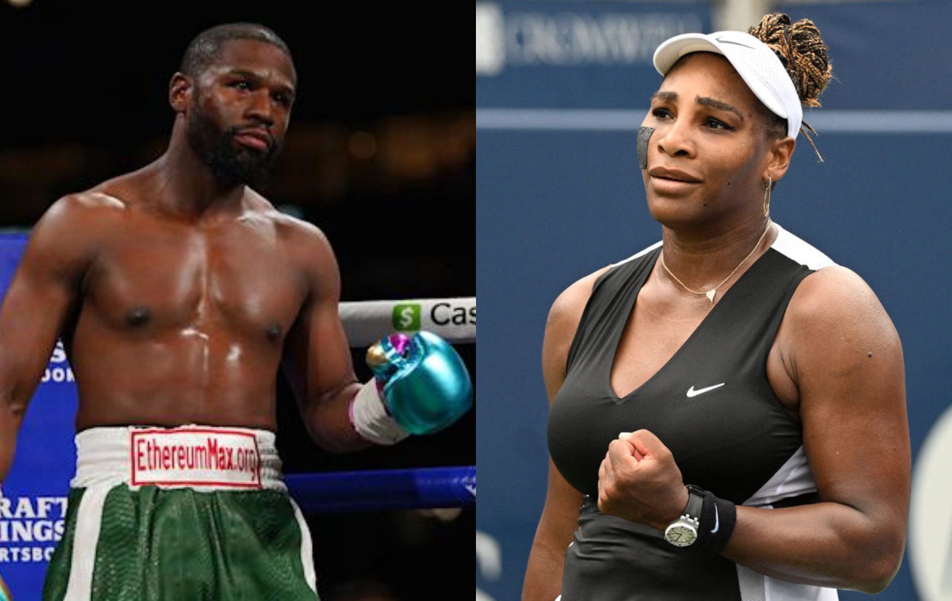 Floyd Mayweather (left) and Serena Williams (right)