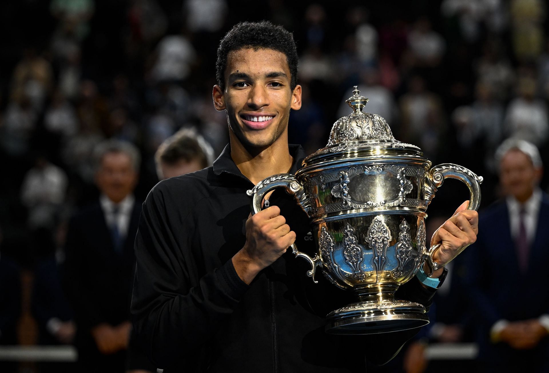 Felix Auger-Aliassime at the 2022 Swiss Indoors.