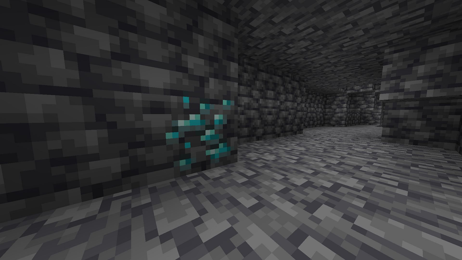 Diamonds are the rarest ores in Minecraft&#039;s Overworld realm (Image via Mojang)
