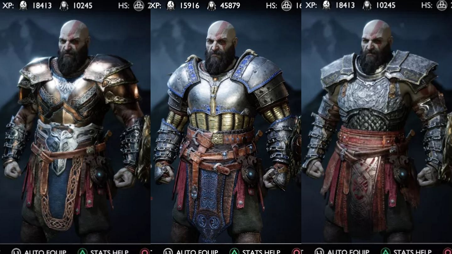 God of War Ragnarök best armor sets, including best early armor
