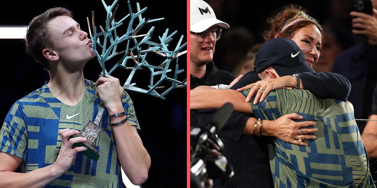 19-year-old Holger Rune thanked his mother during the presentation ceremony at Paris Masters