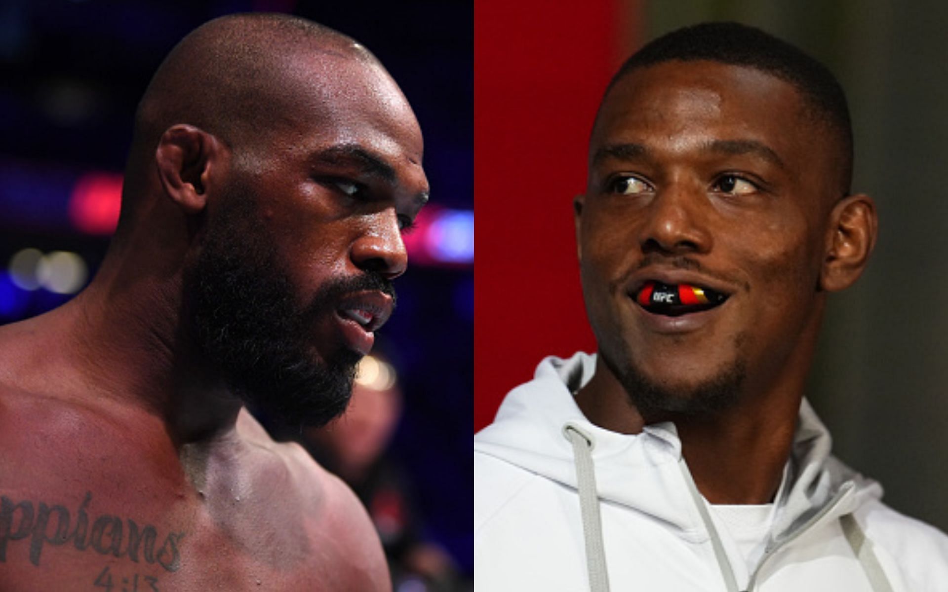 Jon Jones (left) Jamahal Hill (right)