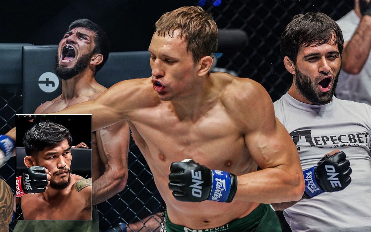 [Photo Credit: ONE Championship] Halil Amir, Shamil Gasanov, Aung la N Sang, and Ilya Freymanov