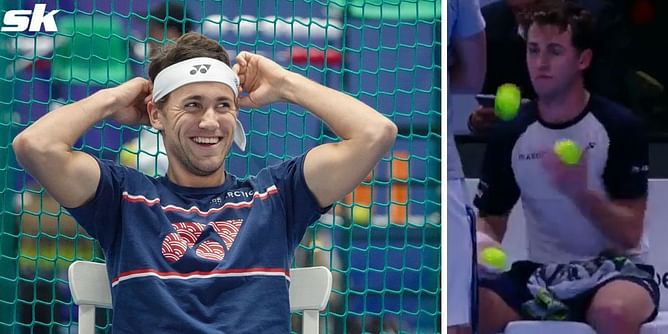 WATCH: Casper Ruud exhibits impeccable juggling skills during ATP Finals practice session