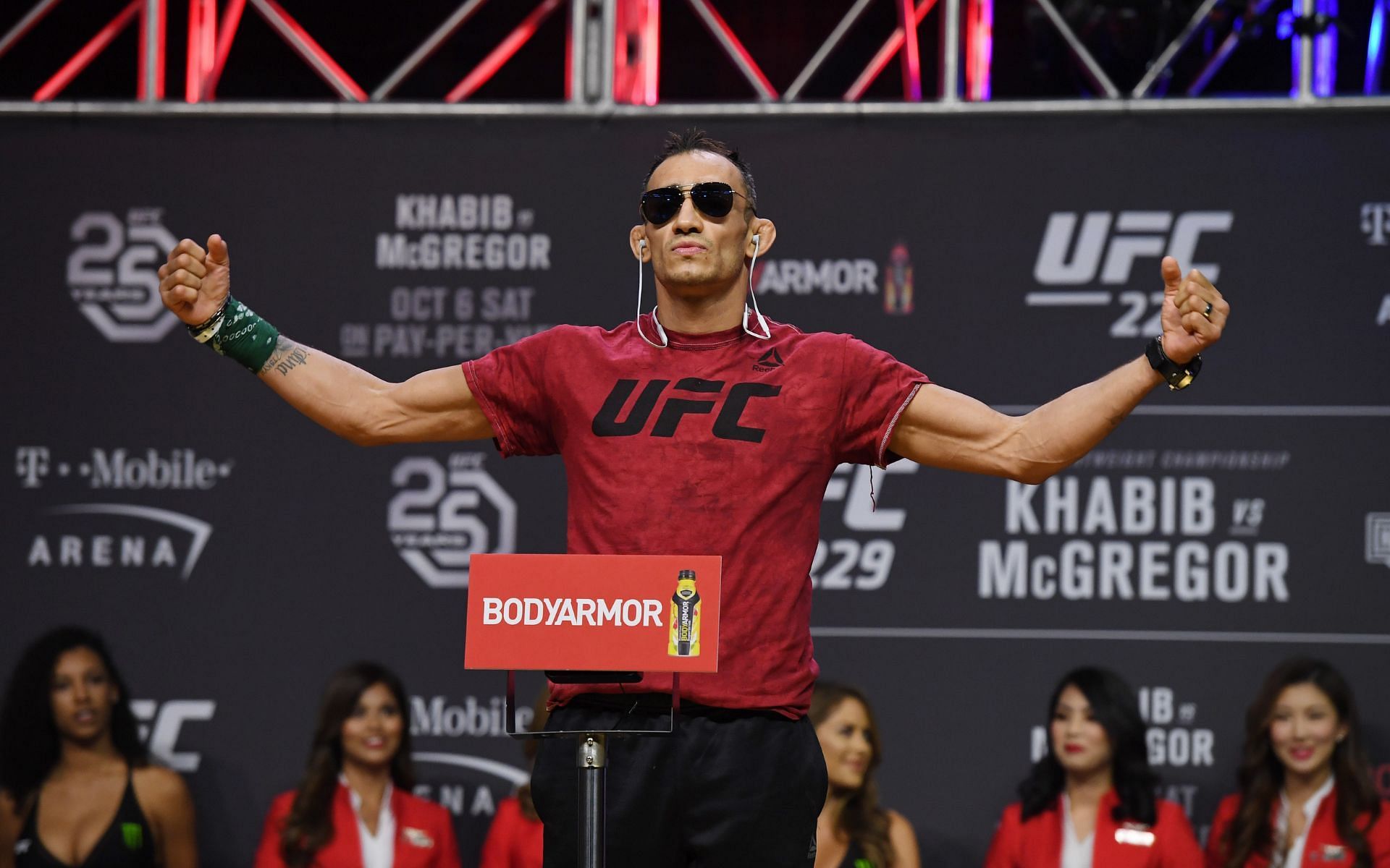 Tony Ferguson at the UFC 229 weigh-ins