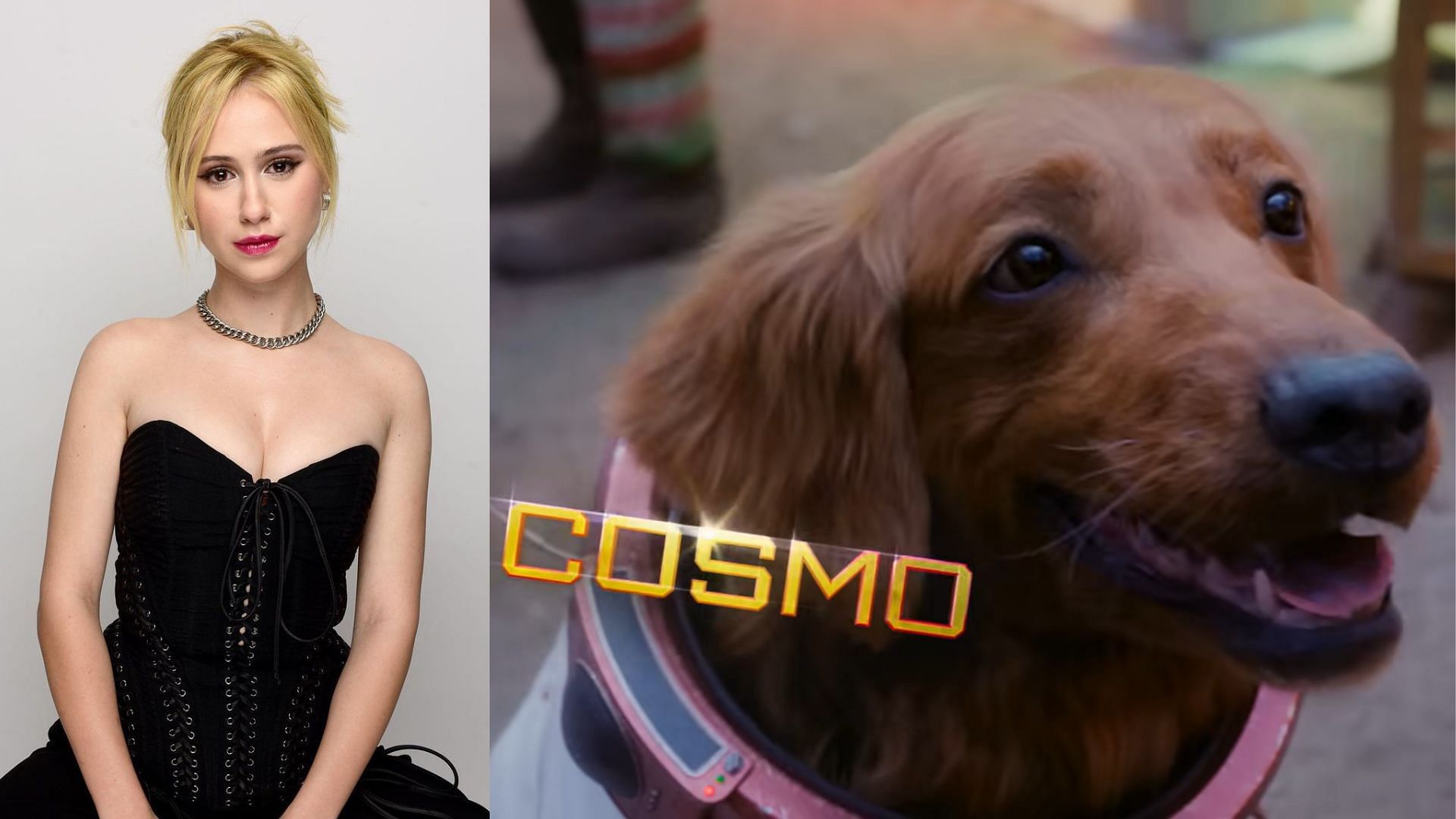 Maria Bakalova plays Cosmo in The Guardians of the Galaxy Holiday Special (Images Via mariabakalovaofficial/Instagram and Marvel Entertainment/YouTube)