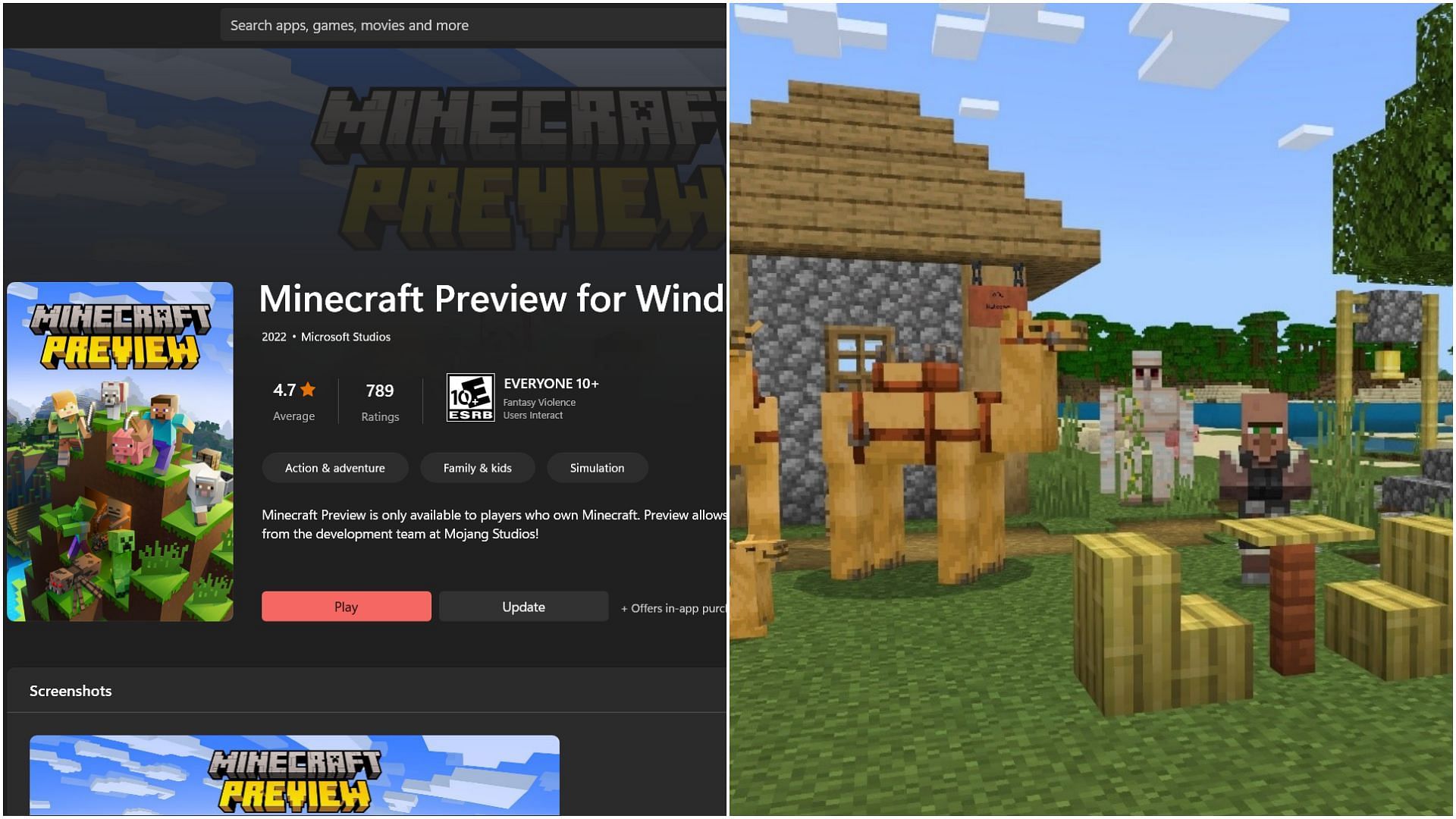 Installing or updating Minecraft Preview is extremely easy (Image via Sportskeeda)