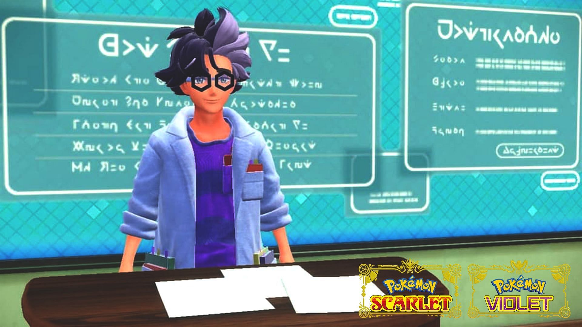 Pokemon Scarlet and Violet in-game school homeroom biology teacher Jacq (Image via The Pokemon Company)