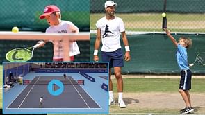 Watch: Novak Djokovic's son Stefan plays a brilliant backhand winner against coach Goran Ivanisevic