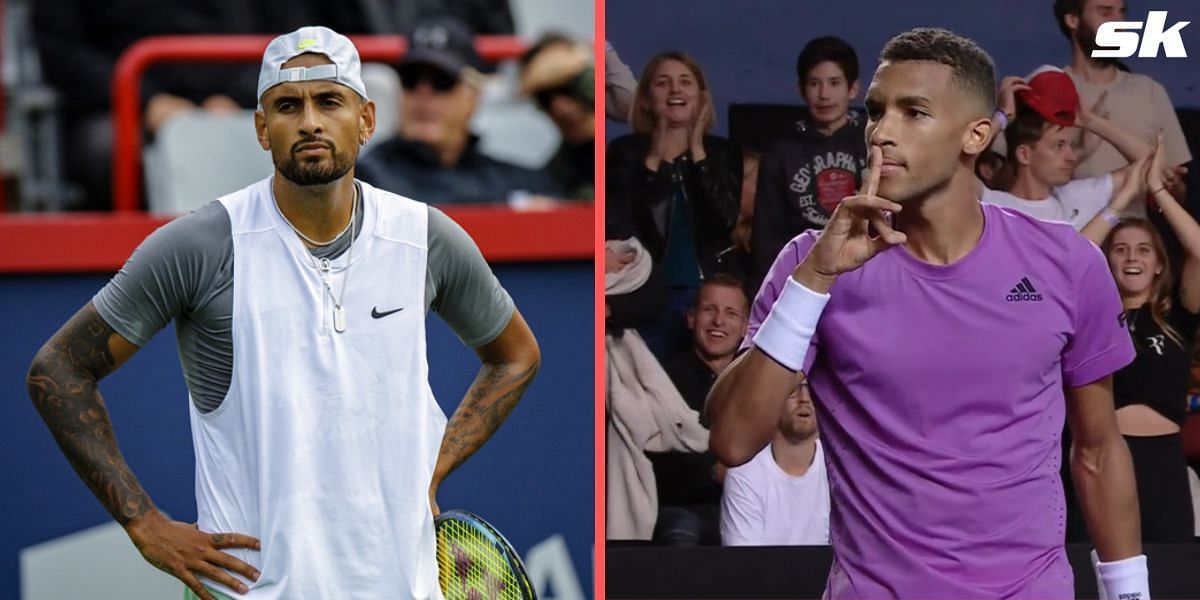 Tennis fans terrified of Nick Kyrgios jinx as the Australian questions Felix Auger-Aliassime&rsquo;s durability at Paris Masters