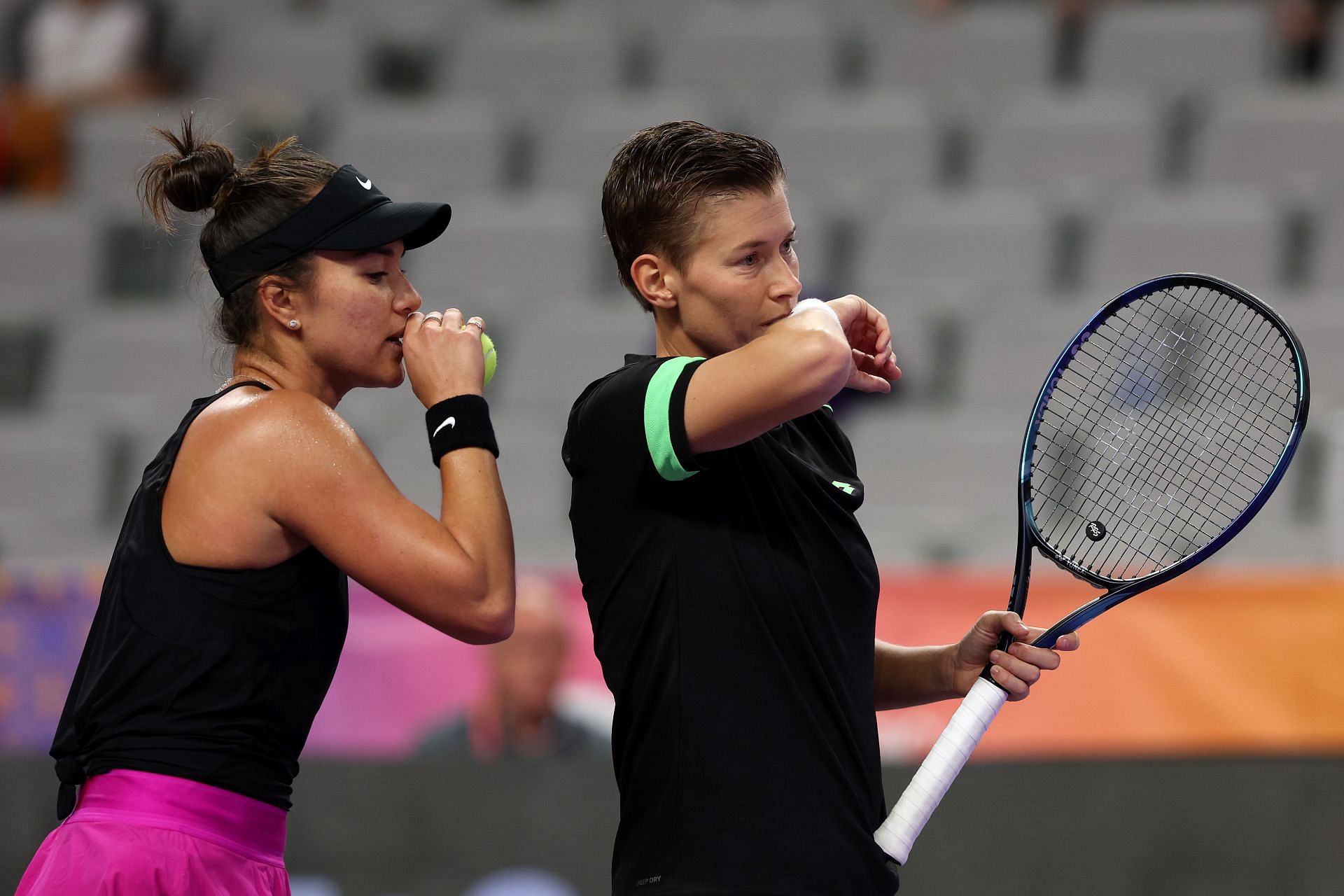 Desirae Krawczyk and Demi Schuurs on Day 1 of 2022 WTA Finals