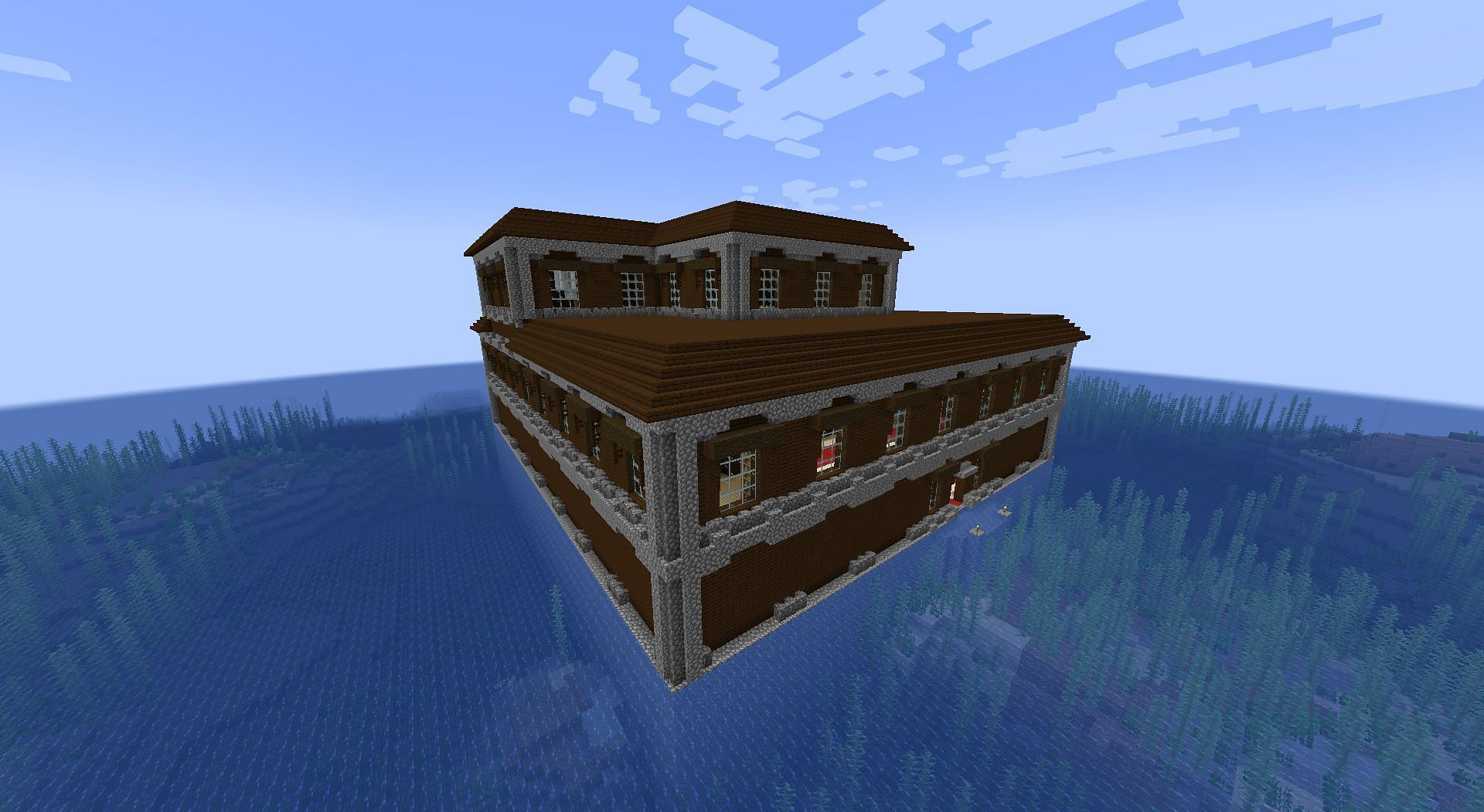 Woodland Mansions are some of the biggest structures in the Overworld (Image via Mojang)