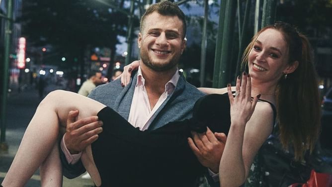 Who is MJF engaged to and what does she do?
