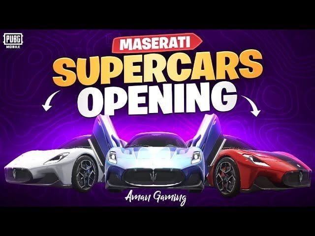 How To Get Maserati MC20 And Levante In PUBG Mobile
