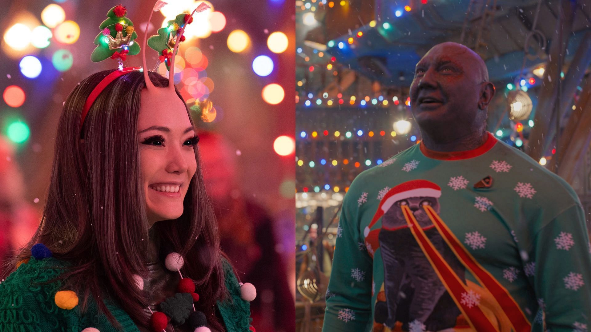 Mantis and Drag in The Guardians of the Galaxy Holiday Special (Images via Marvel Studios)