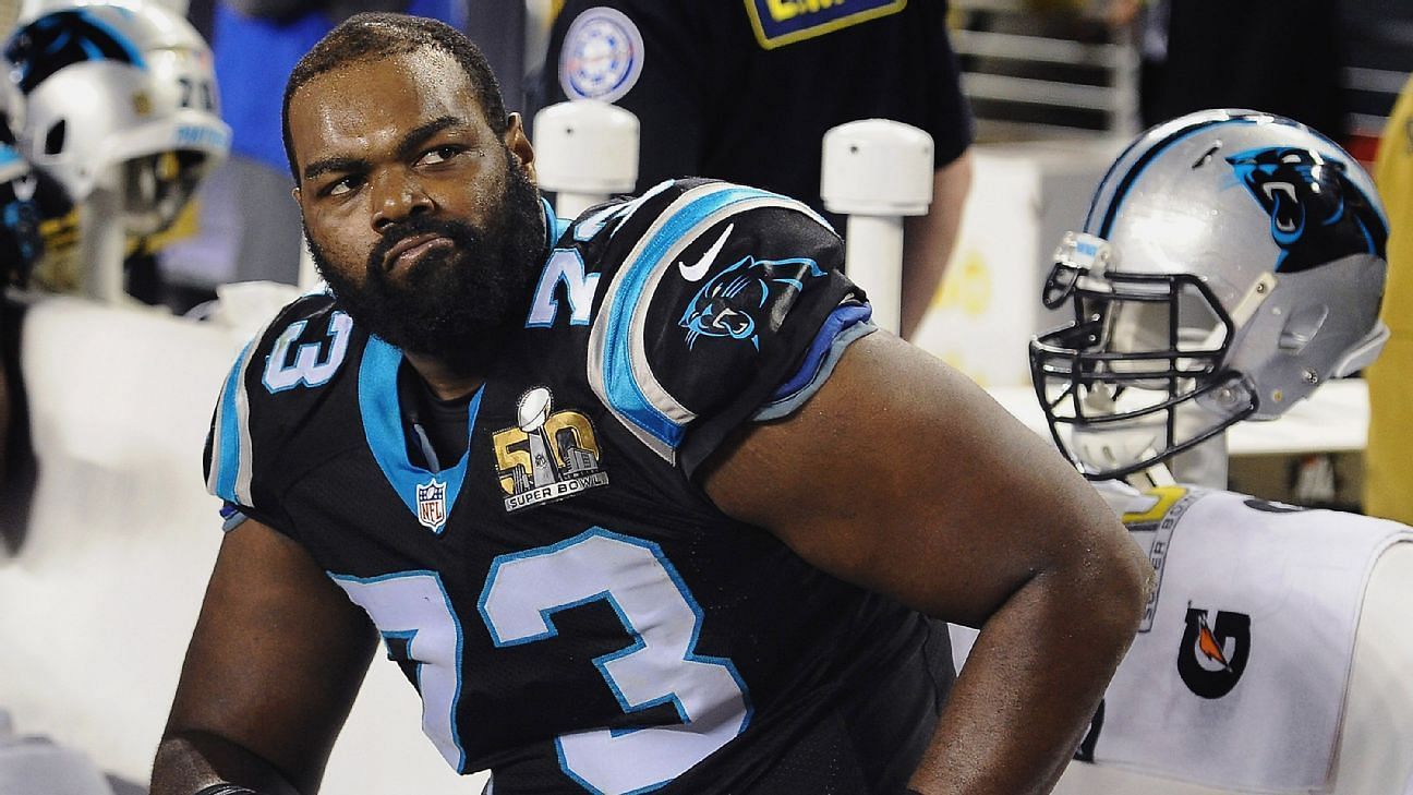 Michael Oher with the Carolina Panthers