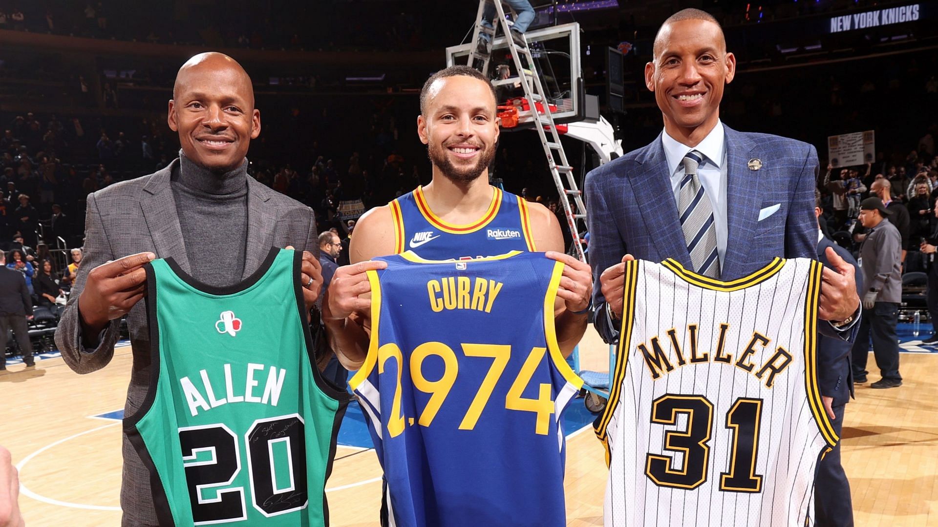 Ray Allen, Steph Curry, and Reggie Miller