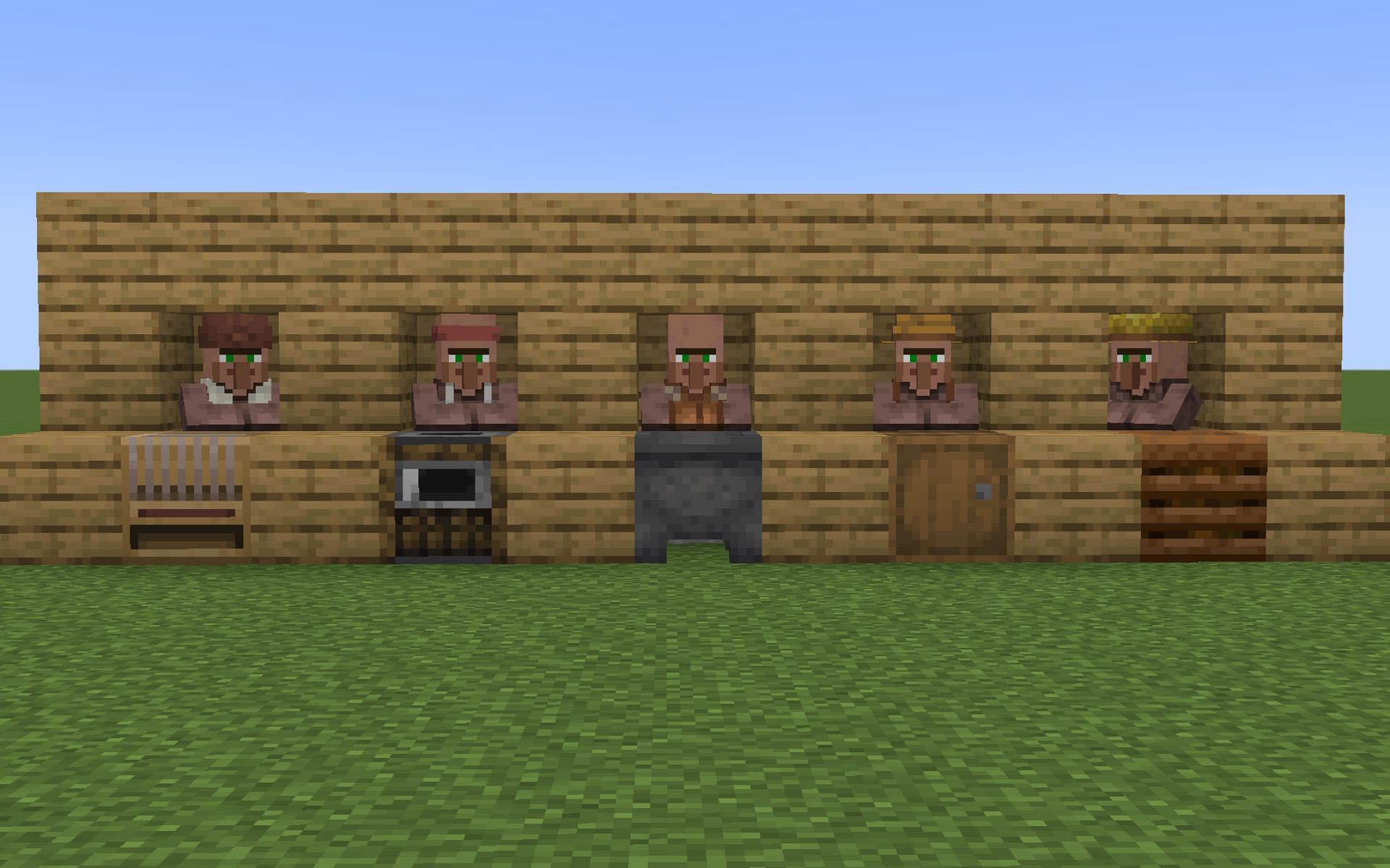 Certain villagers can sell and buy items in Minecraft (Image via Mojang)