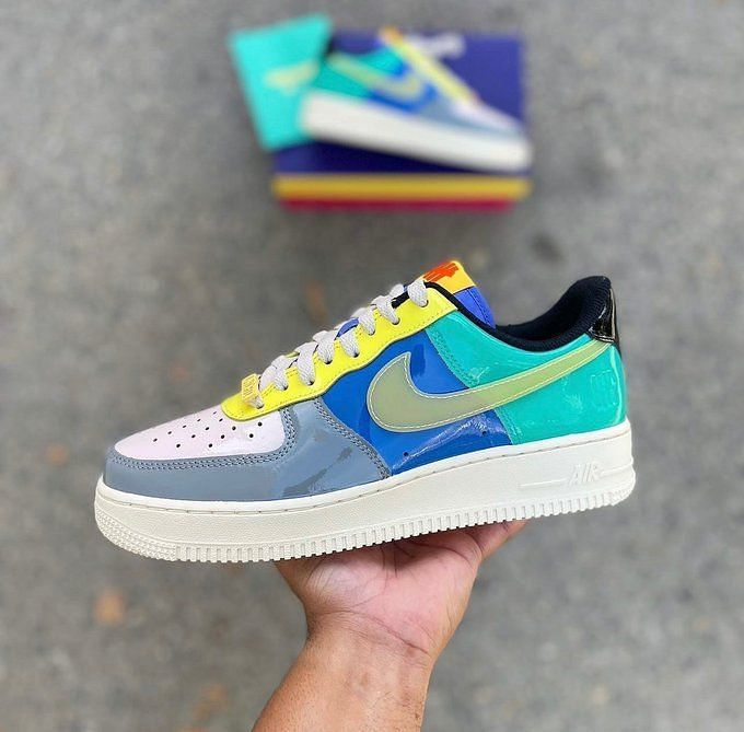 Where to buy Undefeated x Nike Air Force 1 Multi-color patent leather ...