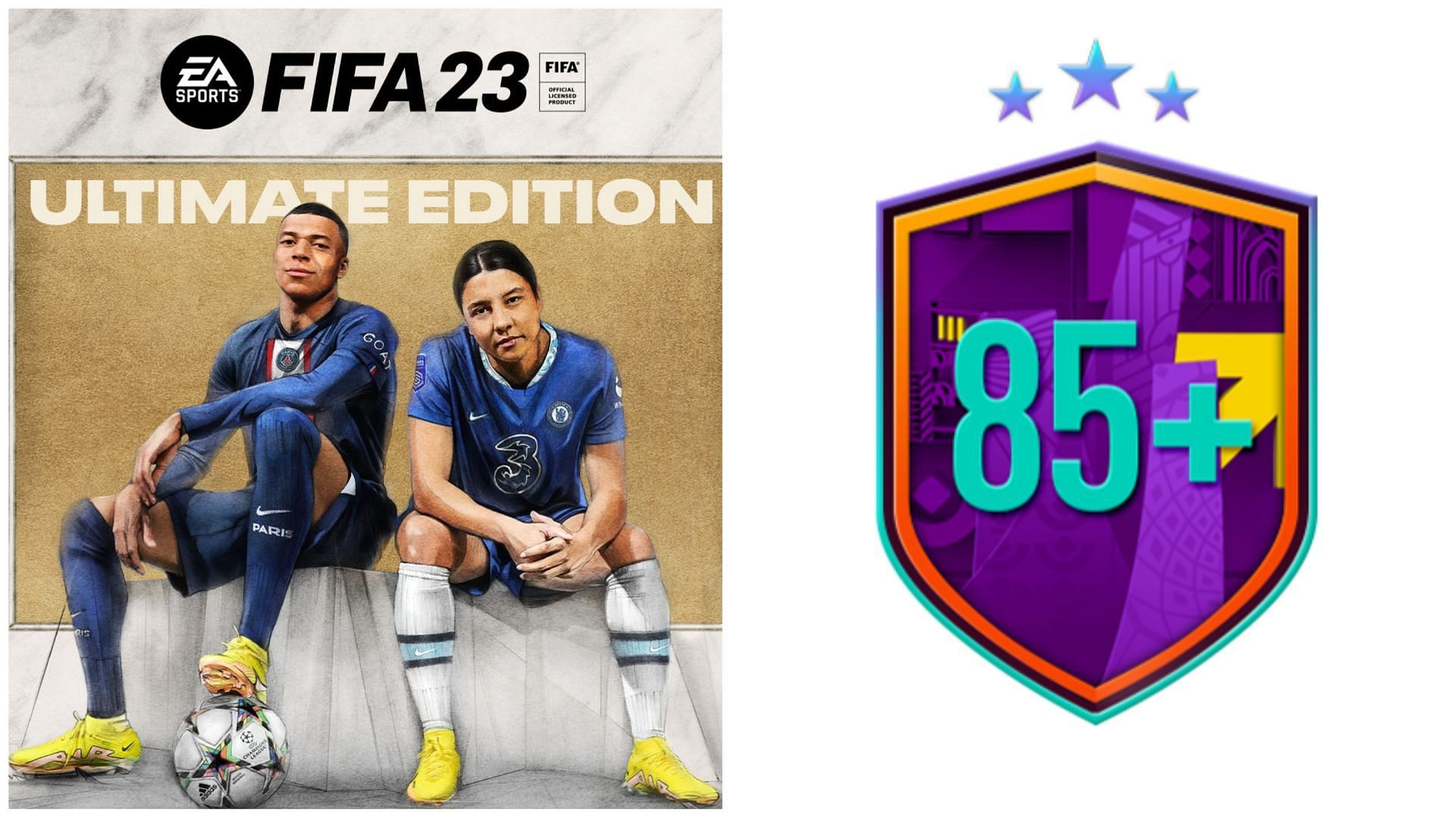 A repeatable 85+ Double Upgrade is live in FIFA 23 (Images via EA Sports)