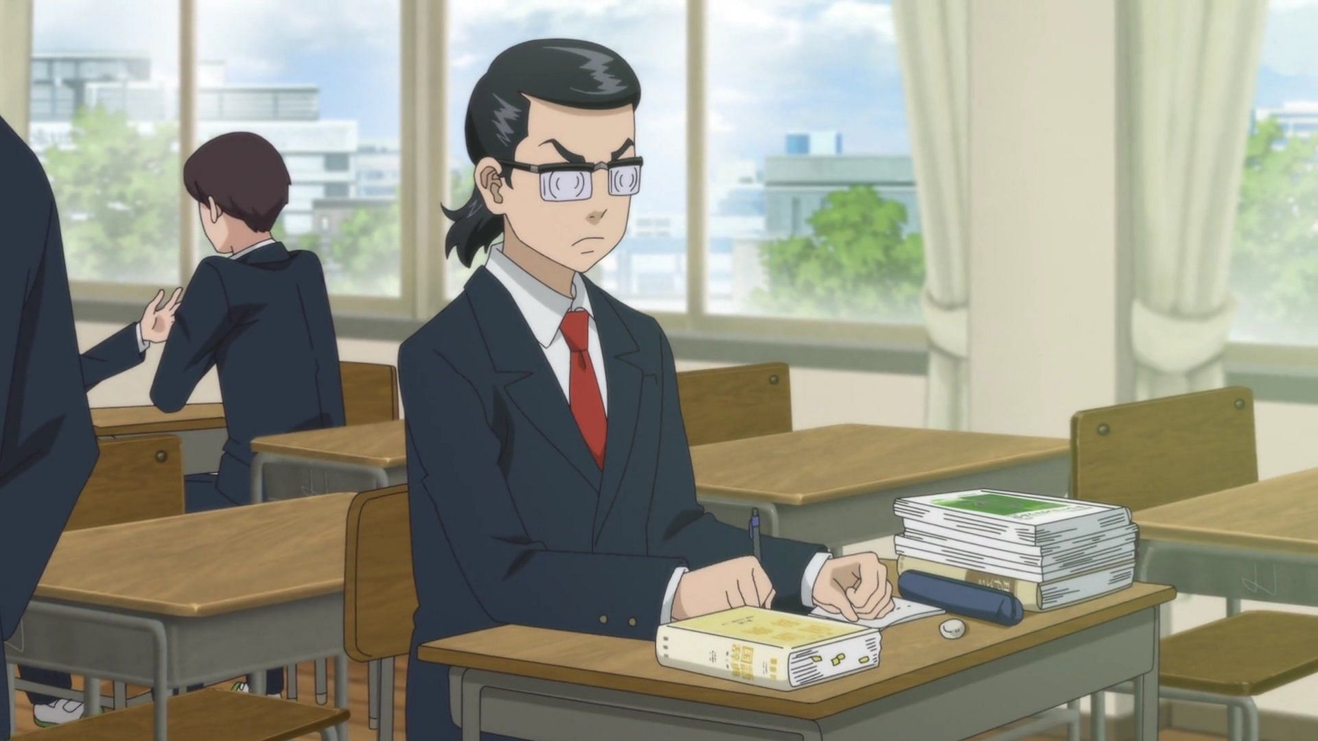 A nerdy Keisuke Baji as seen in the anime (Image via LidenFilms)