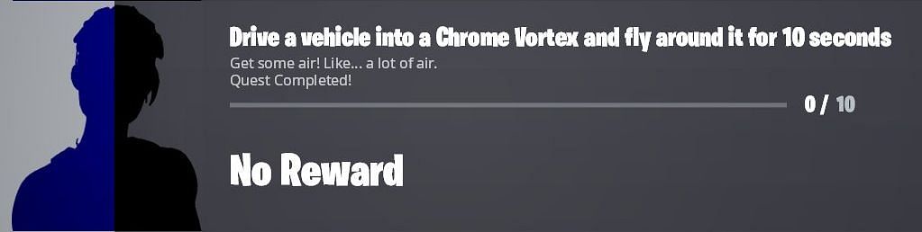 Drive the vehicle into a Chrome Vortex and fly around it for 10 seconds to earn 20,000 XP (Image via Twitter/iFireMonkey)