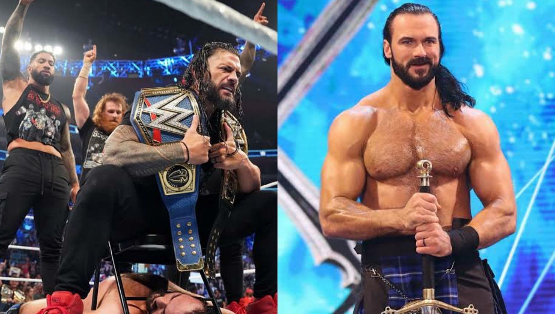 The Bloodline(Left); Drew McIntyre(Right)