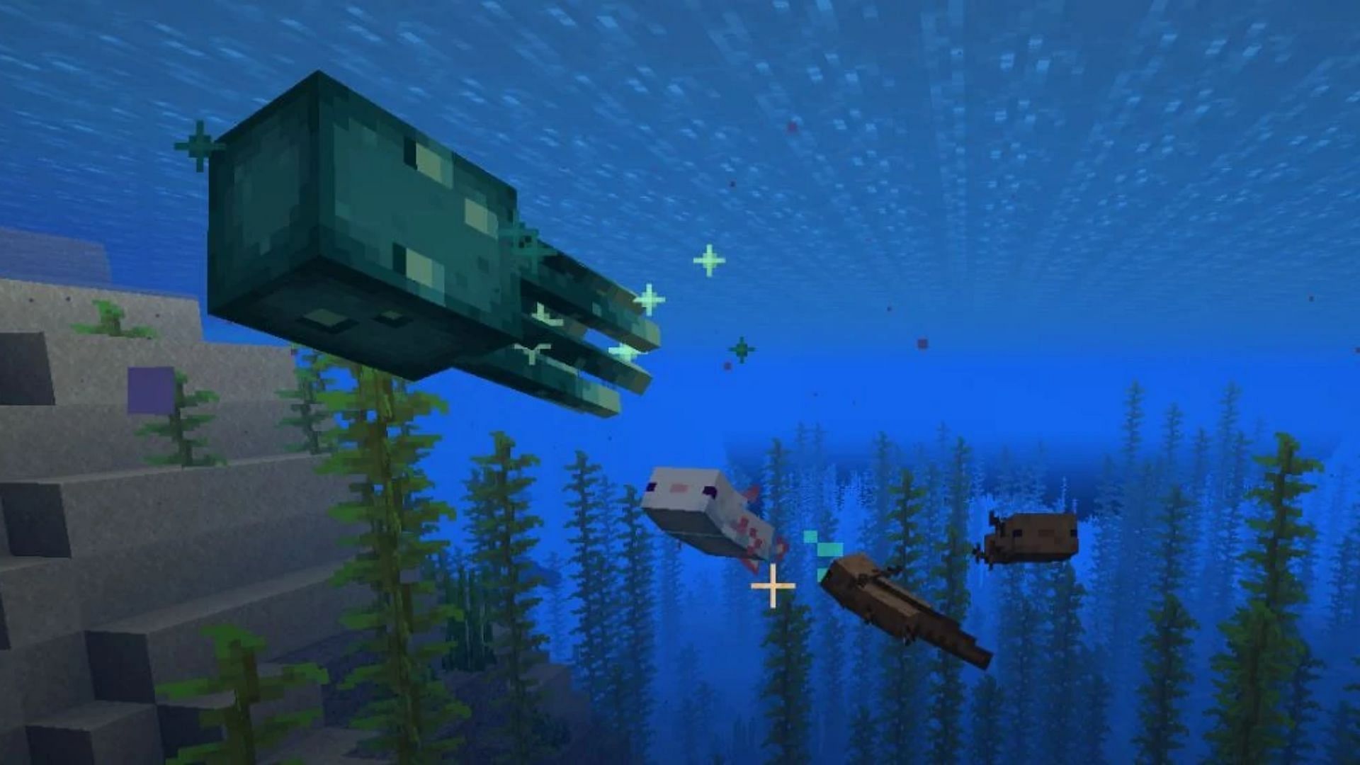 They can attack other passive aquatic mobs in the game (Image via Mojang)