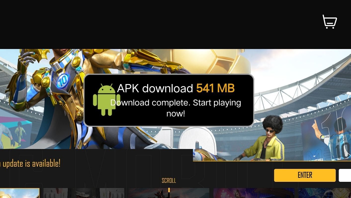 Je vindt de APK-downloadlink op de officiële website van de game (afbeelding via Krafton/Tencent Games)