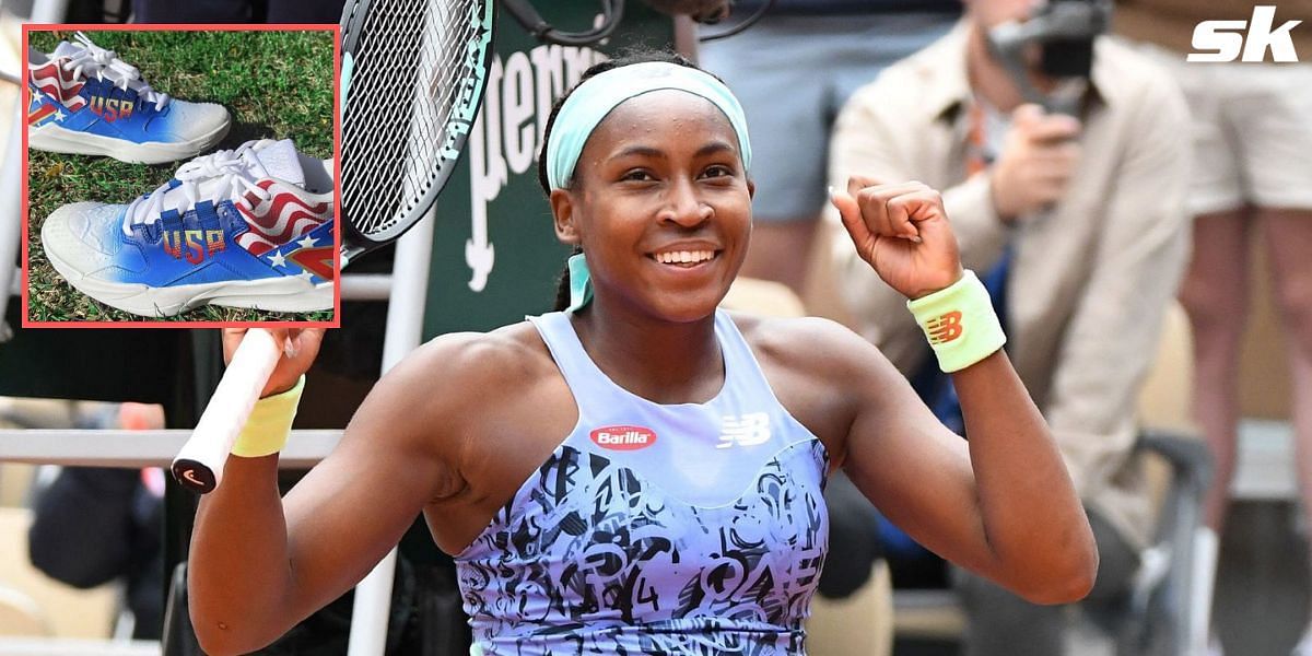 Coco Gauff shows off her special edition USA-inspired sneakers 