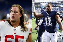 Giants player accuses Cowboys' Micah Parsons of flat-out punching him in the face during Thanksgiving Day loss