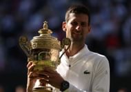 Novak Djokovic at the 2022 Wimbledon Championships.