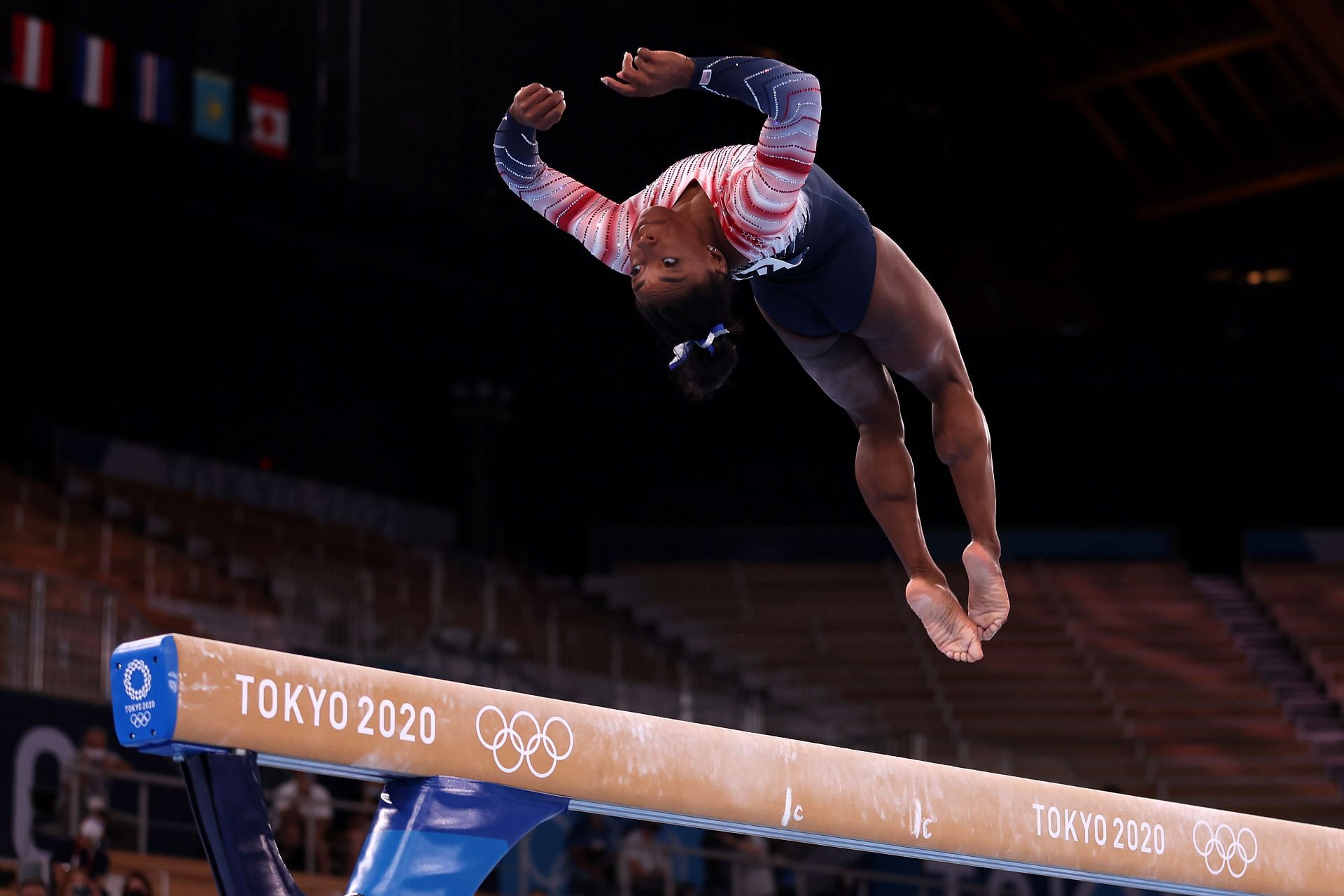 Simone Biles during the 2020 Tokyo Olympics