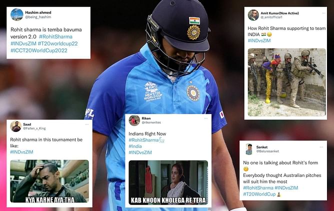 T20 World Cup 2022: "Batting kahan hai?" - Rohit Sharma faces wrath of fans after getting out for 15 against Zimbabwe