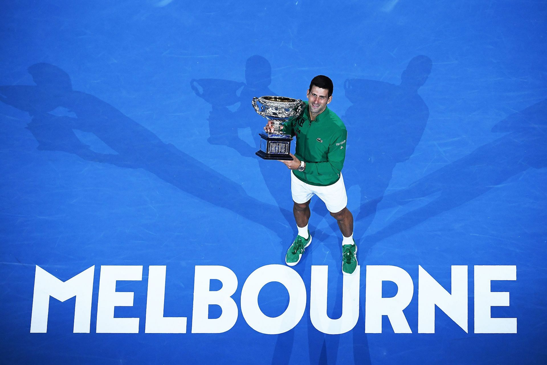 Djokovic is aiming for his tenth title at the Rod Laver Arena