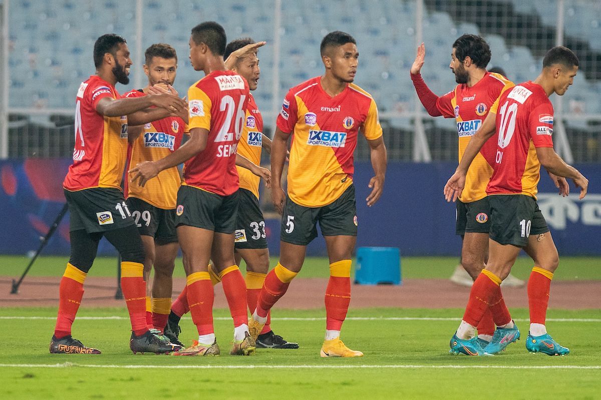 East Bengal were 2-0 ahead at half-time against Odisha FC.