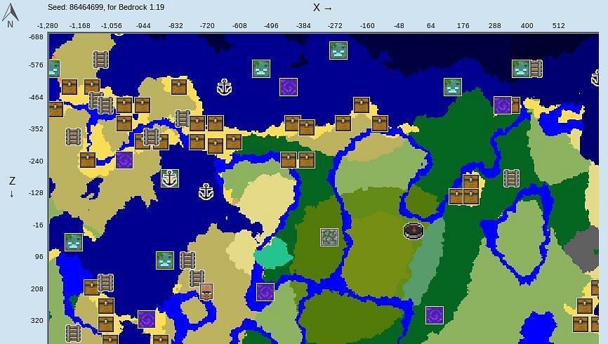 There are many forests nearby in this seed (Image via Chunkbase)