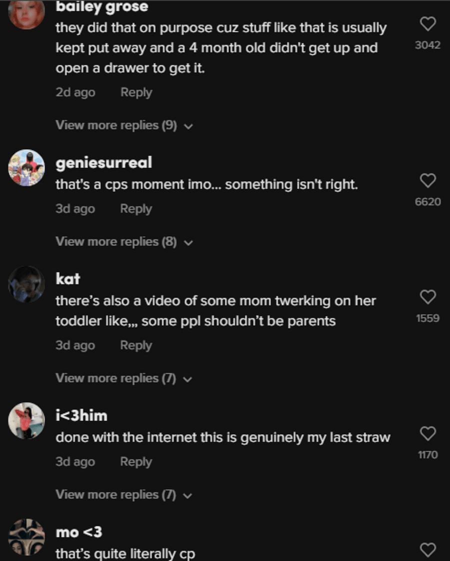 Netizens respond to baby nursing on adult toy (ameliagarman369/TikTok)