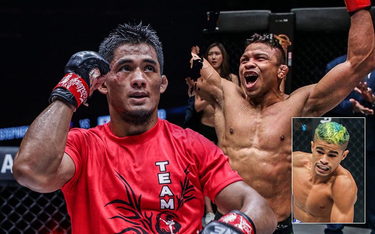 (left) Stephen Loman, (middle) Bibiano Fernandes, and (bottom right) Fabricio Andrade [Credit: ONE Championship]