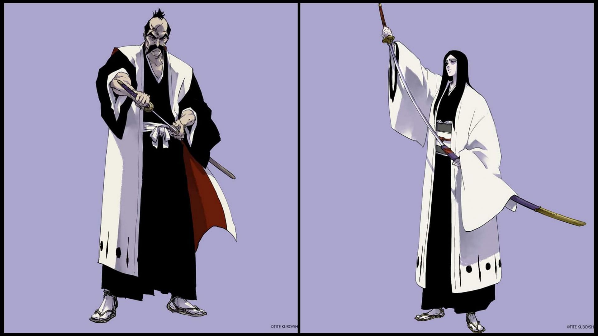 Yamamoto and Unohana &#039;s illustrations are different (Image via Tite Kubo/Shueisha)