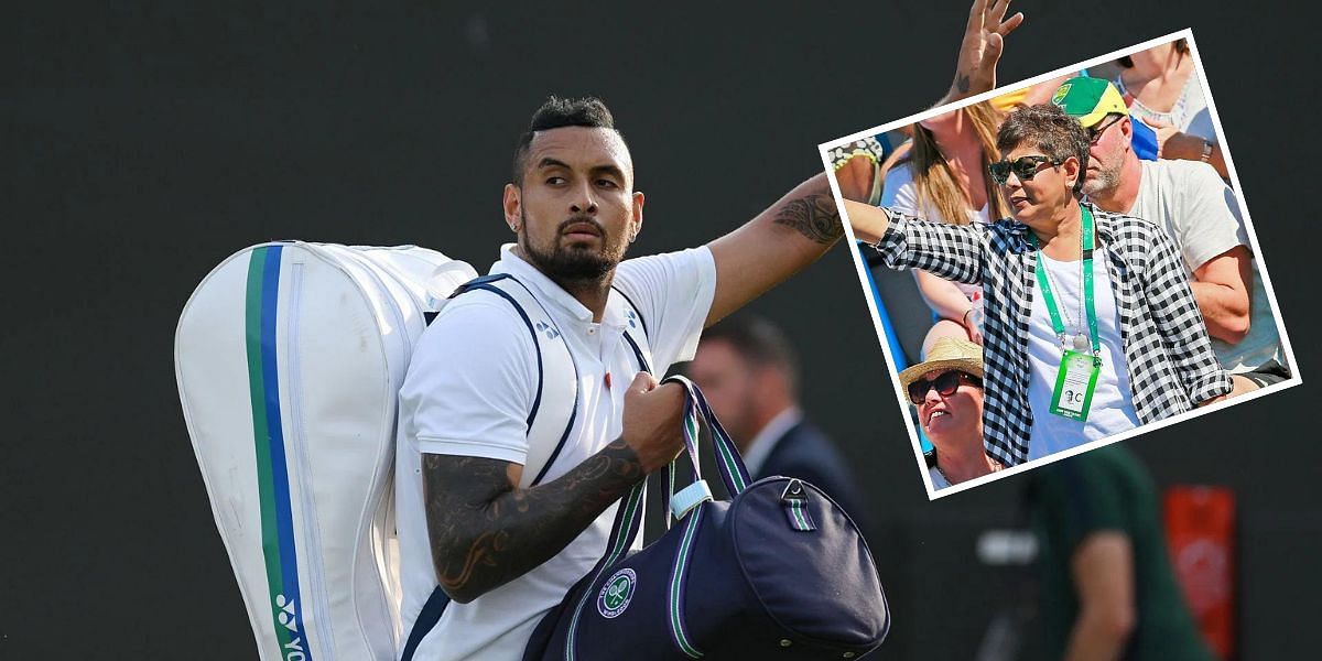 Nick Kyrgios and his mother Norlaila Kyrgios (inset).