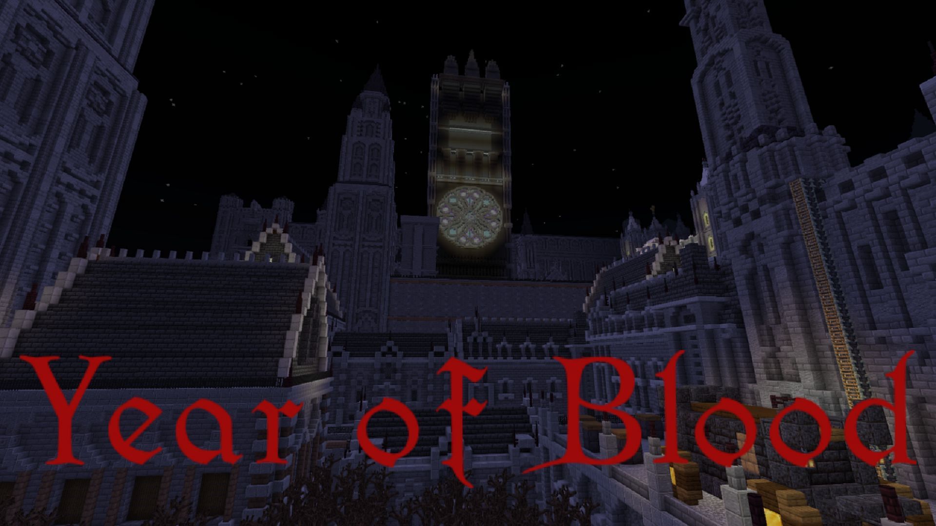 Year of Blood takes inspiration from dark fantasy works such as FromSoftware&#039;s Bloodborne (Image via LGSC Team/Minecraft Maps)
