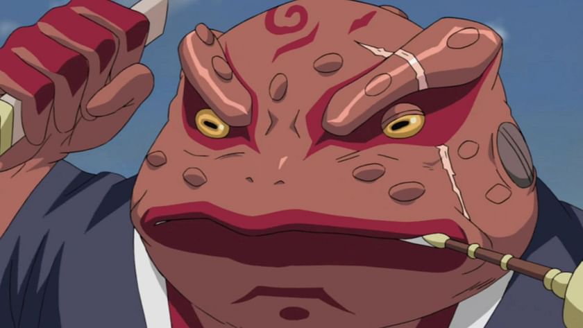 Naruto defeats Pain by transforming him into a toad