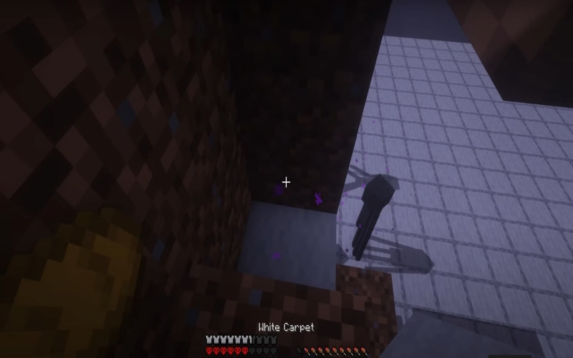 Place a carpet on top of the minecart and then clear away all the temporary dirt (Image via YouTube/Moretingz)