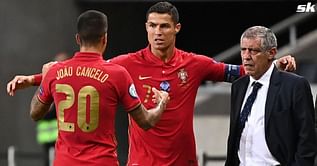 Portugal captain Cristiano Ronaldo comforts upset Joao Cancelo as Manchester City star could be dropped in favor of Dalot for Nigeria game - Reports