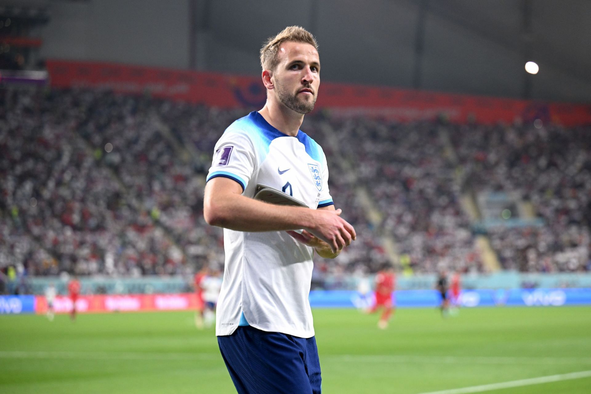 Kane is captaining England at the World Cup
