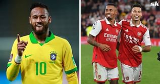 PSG superstar Neymar reacts as Arsenal's Gabriel Jesus and Gabriel Martinelli make it to the 2022 FIFA World Cup Brazil squad [WATCH]