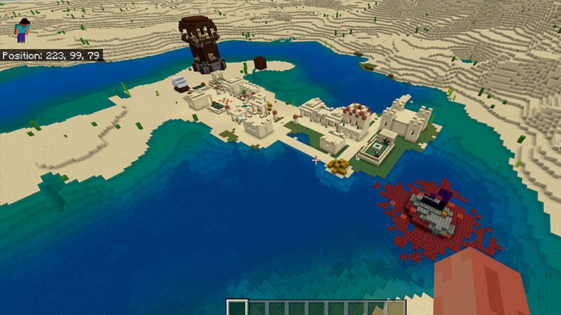 Clustered structures in this fashion are a rarity among Minecraft seeds (image via Mojang)