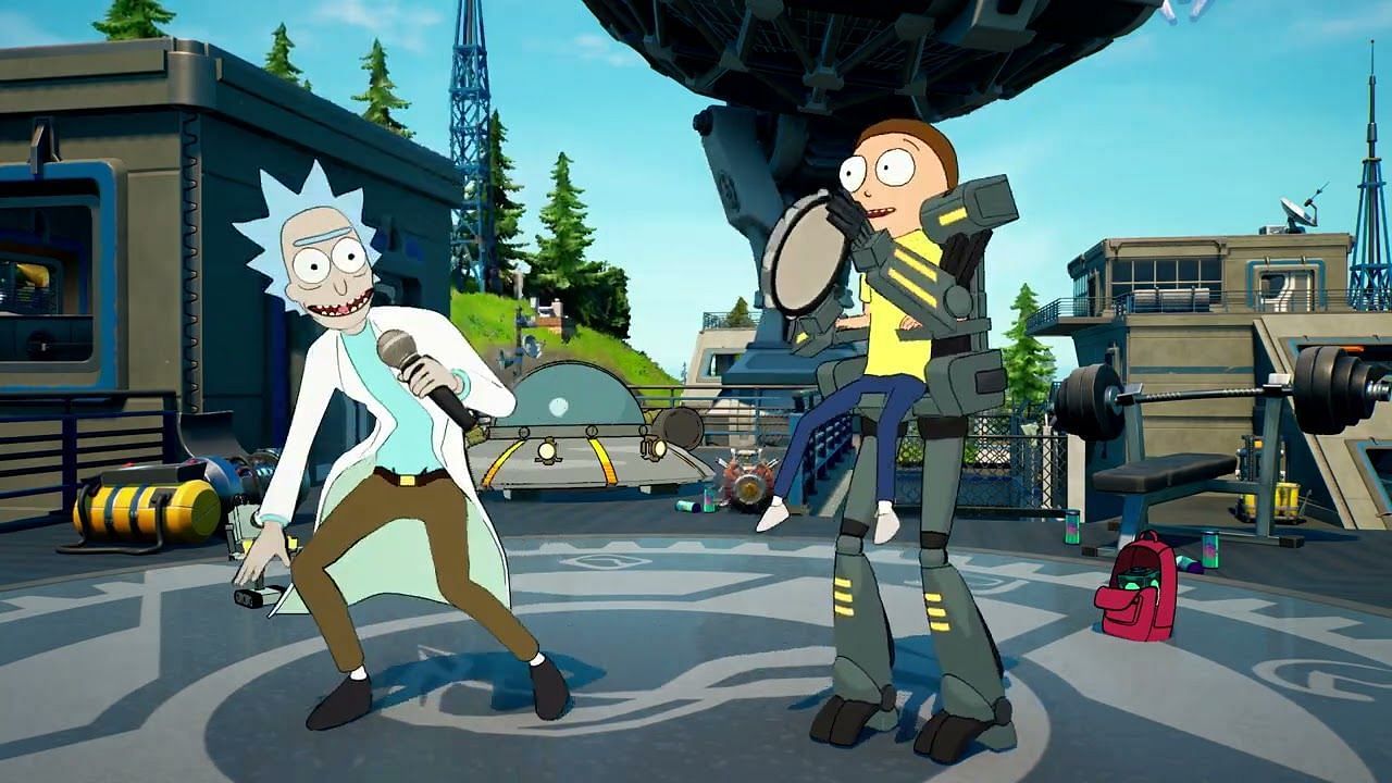 Rick and Morty in-game look (Image via Epic Games)